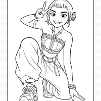 Kpop Cute Demon Zoey Coloring Page 5 Kpop Cute Demon Zoey Coloring Page