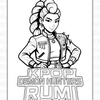 Kpop Demon Hunter Rumi Coloring Sheet 12 Kpop Demon Hunter Rumi Coloring Sheet