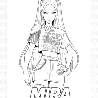 Kpop Demon Hunters Mira Coloring Sheet 10 Kpop Demon Hunters Mira Coloring Sheet