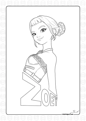 Kpop Demon Hunters Zoey Coloring Pages