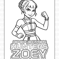 Kpop Demon Hunters Zoey Coloring Sheet 8 Kpop Demon Hunters Zoey Coloring Sheet