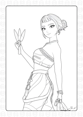 Kpop Demon Zoey Coloring Page
