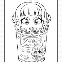 Kpop Zoey Noodle Coloring Sheet 7 Kpop Zoey Noodle Coloring Sheet