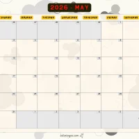 Mickey Mouse Calendar 2026 May A4 46 Mickey Mouse Calendar 2026 May A4