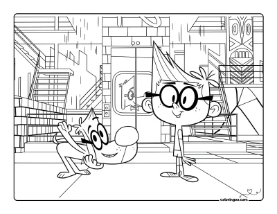 Mr Peabody and Sherman Characters Coloring Book PDF