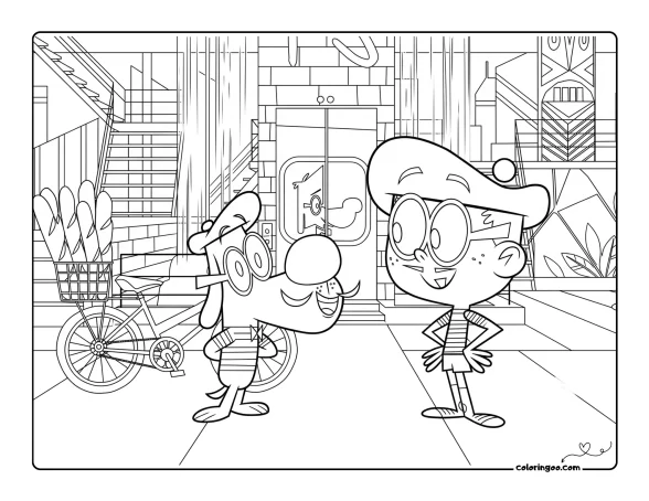 Mr Peabody and Sherman Coloring Pages Printable 1 Mr Peabody and Sherman Coloring Pages Printable