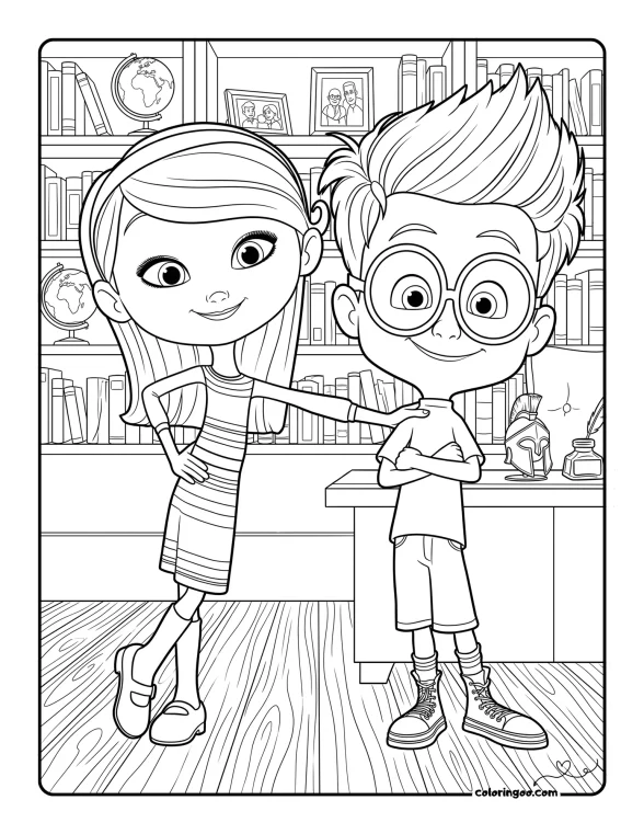 Penny and Sherman Coloring Pages 1 Penny and Sherman Coloring Pages