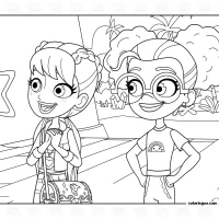 Polly Pocket and Shani Smith Coloring Page 2 Polly Pocket and Shani Smith Coloring Page