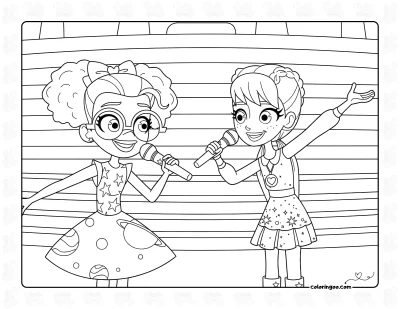 Polly Pocket on the Stage Coloring Pages