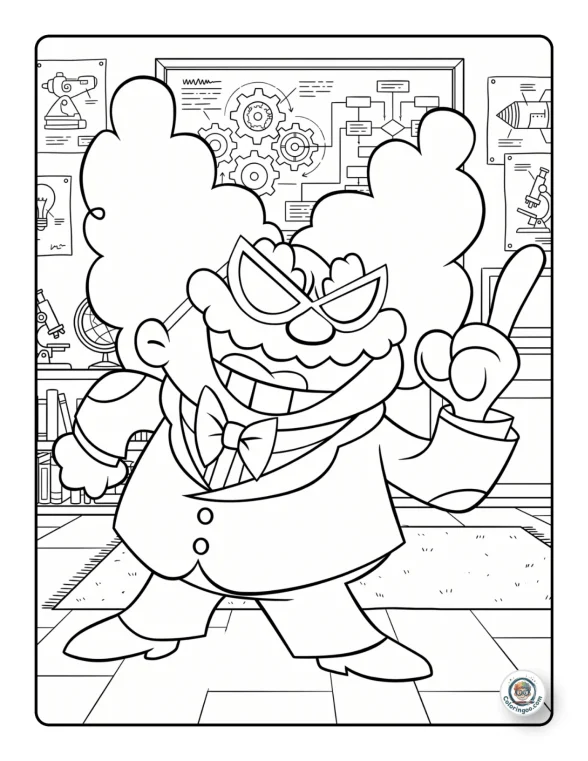 Poopypants Science Lab Coloring Page