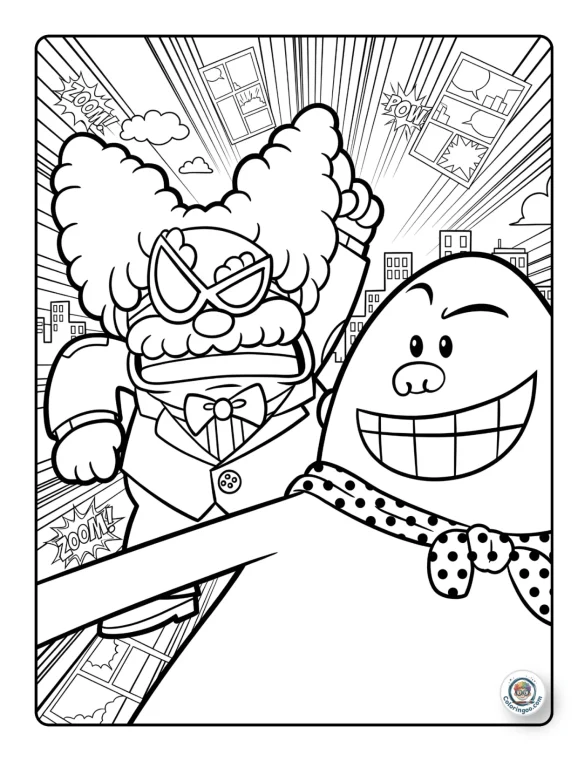 Poopypants and Captain Coloring Pages 1 Poopypants and Captain Coloring Pages