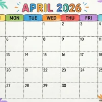 Printable 2026 April Calendar 41 Printable 2026 April Calendar