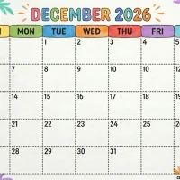 Printable 2026 December Calendar 33 Printable 2026 December Calendar