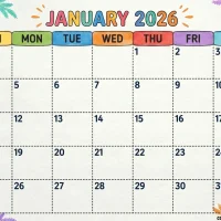 Printable 2026 January Calendar 44 Printable 2026 January Calendar