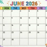 Printable 2026 June Calendar 39 Printable 2026 June Calendar