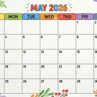 Printable 2026 May Calendar 40 Printable 2026 May Calendar