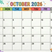 Printable 2026 October Calendar 35 Printable 2026 October Calendar