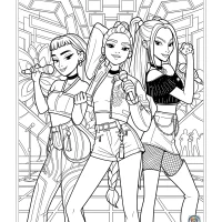 Printable Kpop Demon Hunters Coloring Sheet 2 Printable Kpop Demon Hunters Coloring Sheet
