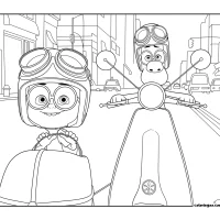 Printable Mr Peabody and Sherman Drawing Pages