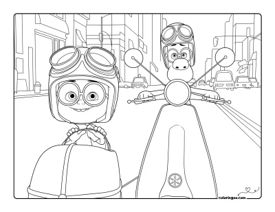 Printable Mr Peabody and Sherman Drawing Pages