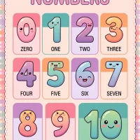 Printable Numbers Colorful Worksheet 52 Printable Numbers Colorful Worksheet