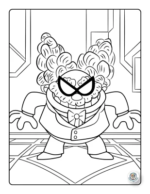 Professor Poopypants Angry Coloring Page