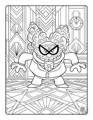 Professor Poopypants Deco Coloring Pages
