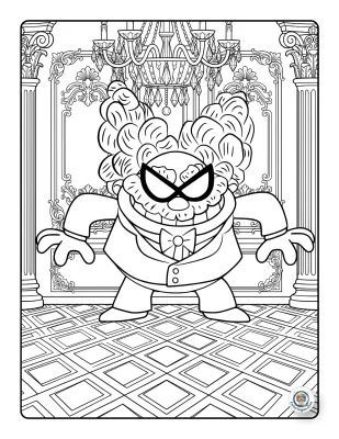 Professor Poopypants Hallway Coloring Page