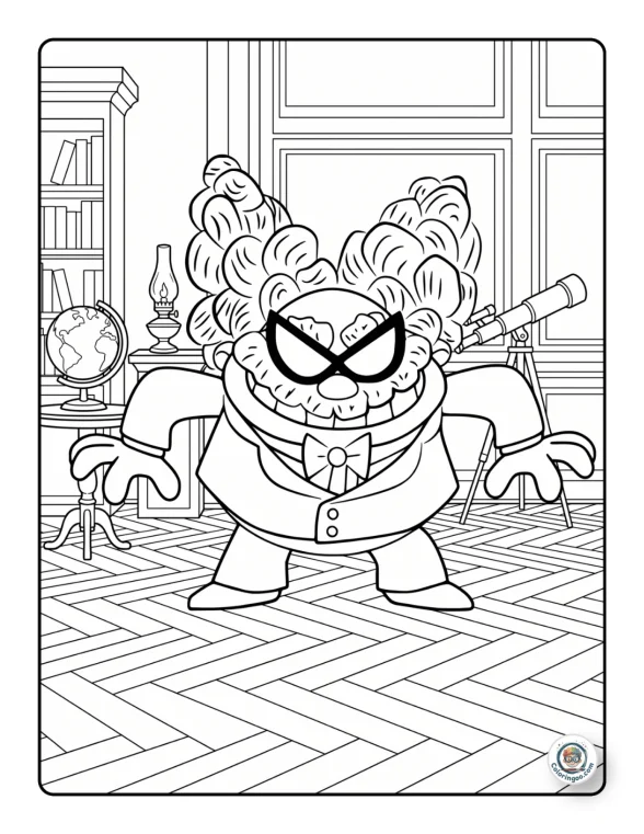 Professor Poopypants Study Coloring Sheet 1 Professor Poopypants Study Coloring Sheet