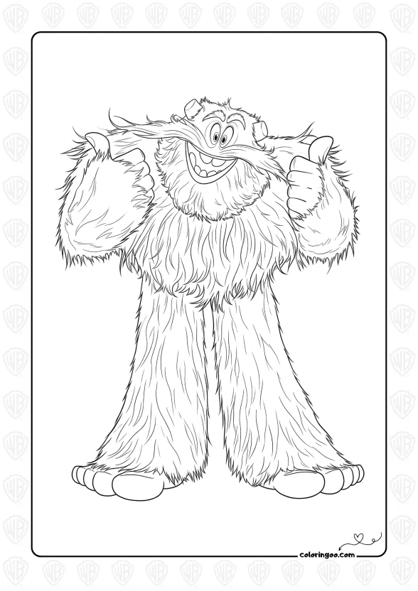 Smallfoot Dorgle Coloring Page