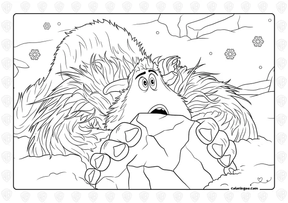 Smallfoot Migo Afraid Coloring Page 1 Smallfoot Migo Afraid Coloring Page