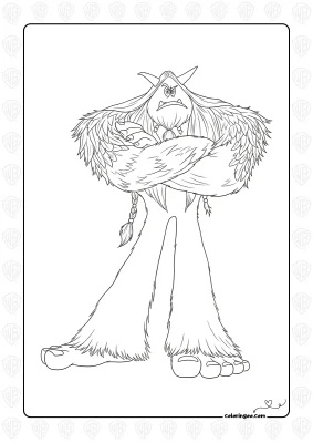 Smallfoot Thorp Coloring Page
