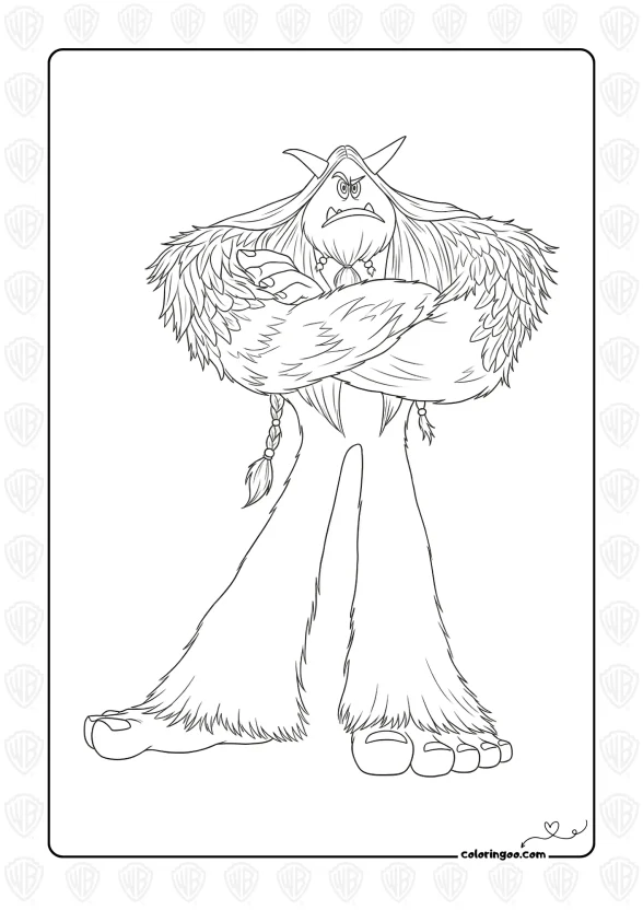 Smallfoot Thorp Coloring Page