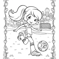 Strawberry Shortcake Football Coloring Sheet