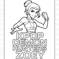 Zoey Kpop Demon Hunter Coloring Sheet 15 Zoey Kpop Demon Hunter Coloring Sheet