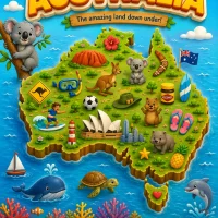Amazing Australia Map for Kids