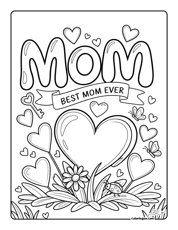 Best Mom Ever Coloring Sheet 1 Best Mom Ever Coloring Sheet