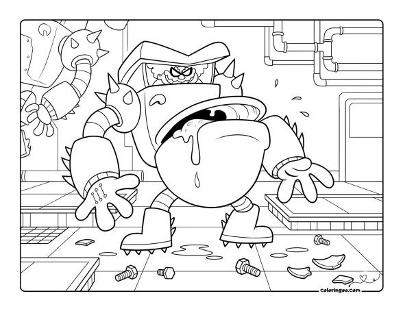 Captain Underpants Turbo Toilet Coloring Page