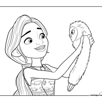 Dawn Betterman from The Croods Coloring Page