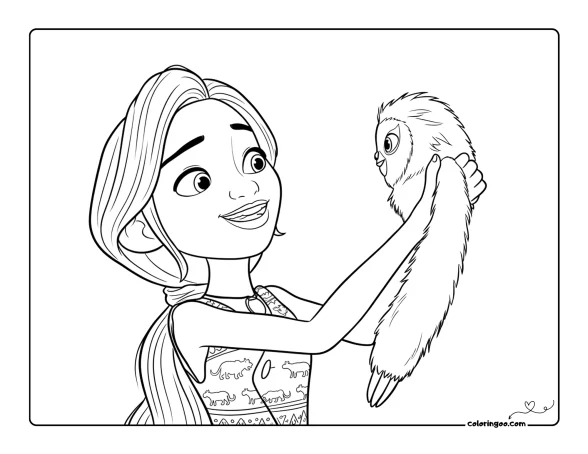Dawn Betterman from The Croods Coloring Page