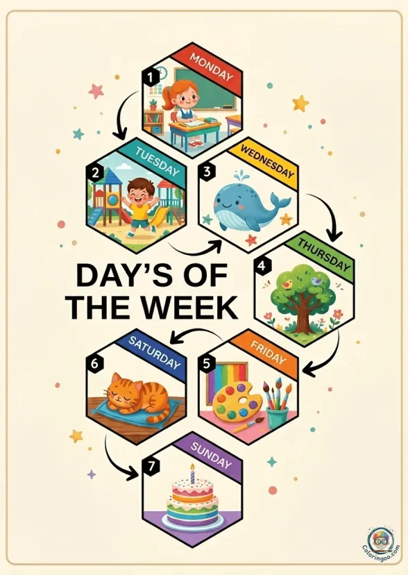 Days of the Week Educational Poster