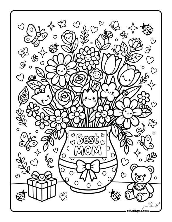 For Best Mom Coloring Page 1 For Best Mom Coloring Page