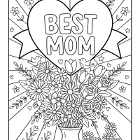 Free Best Mom Coloring Page