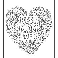 Free Best Mom Ever Coloring Page