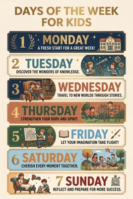 Free Days of the Week for Kids Poster