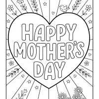 Free Happy Mothers Day Coloring Sheet