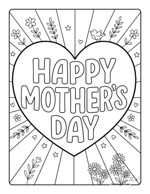 Free Happy Mothers Day Coloring Sheet