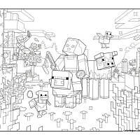 Free Minecraft Coloring Sheet