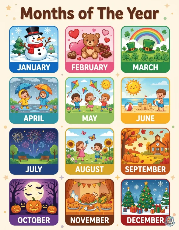 Free Months of the Year Pdf Worksheet 1 Free Months of the Year Pdf Worksheet
