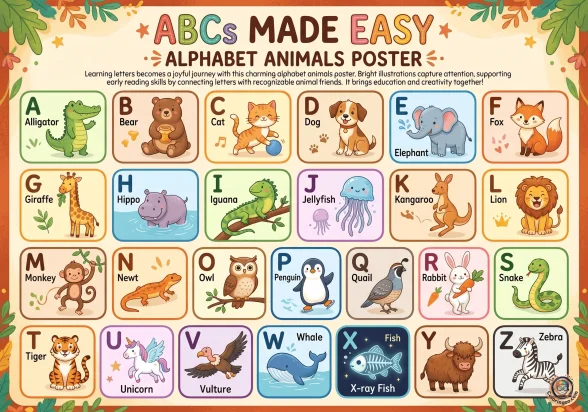 Free Printable Alphabet Animals Poster